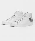 I'd rather Drive Men's Hightop Canvas Shoe White Size 9.5