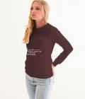 God Uses Long Sleeve Women's Graphic Sweatshirt Brown Size XS