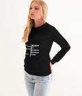 Corona Long Sleeves Women's Graphic Sweatshirt Black Size XS