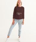 God Uses Long Sleeve Women's Graphic Sweatshirt Brown Size XS