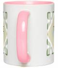 Ceramic Mug God Uses 11-Oz White with Pink Accent