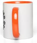 Ceramic Mug I'd Rather 11-Oz White with Orange Accent