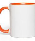 Ceramic Mug I'd Rather 11-Oz White with Orange Accent'Ceramic Mug I'd Rather 11-Oz White with Orange Accent