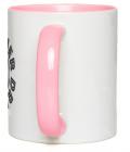 Ceramic Mug I'd Rather 11-Oz White with Pink Accent