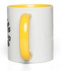 Ceramic Mug I'd Rather 11-Oz White with Yellow Accent