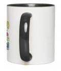 Ceramic Mug The God 11-Oz White with Black Accent'Ceramic Mug The God 11-Oz White with Black Accent