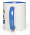Ceramic Mug The God 11-Oz White with Blue Accent'Ceramic Mug The God 11-Oz White with Blue Accent