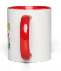 Ceramic Mug The God 11-Oz White with Red Accent'Ceramic Mug The God 11-Oz White with Red Accent