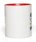 Ceramic Mug The God 11-Oz White with Red Accent