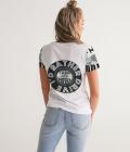 I'd Rather Drive Black Round Women's V-Neck Tee White Size 2XL