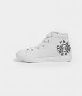 I'd rather Drive Kids Hightop Canvas Shoe White Size 10