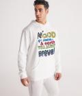 The God Men's Hoodie White Size 3XL