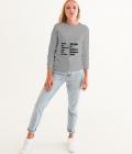 Corona Long Sleeves Women's Graphic Sweatshirt Gray Size XS