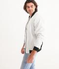 I'd rather Drive Long Sleeves Men's Bomber Jacket White Size 3XL