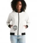 I'd rather Drive Long Sleeves Women's Bomber Jacket White Size 2XL