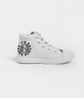 I'd rather Drive Kids Hightop Canvas Shoe White Size 10