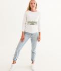 God Uses Long Sleeves Women's Graphic Sweatshirt White Size Large