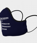 Reusable Face Mask - C.O.R.O.N.A Polyester - Microtwill with 2 Filters Adult Small Dark Blue