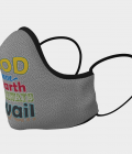 Reusable Face Mask - The God Polyester - Microtwill with 2 Filters Teens Small Sandy Grey