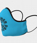 Reusable Face Mask - I'd Rather Polyester - Microtwill with 2 Filters Teens Small Blue