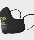 Reusable Face Mask - The God Polyester - Microtwill with 2 Filters Teens Small Metallic Dark