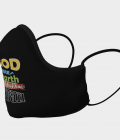 Reusable Face Mask - The God Polyester - Microtwill with 2 Filters Teens Small Black