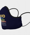 Reusable Face Mask - The God Polyester - Microtwill with 2 Filters Teens Small Navy Blue
