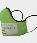 Reusable Face Mask - God Uses Polyester - Microtwill with 2 Filters Teens Small Green