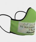 Reusable Face Mask - God Uses Polyester - Microtwill with 2 Filters Teens Small Green'Reusable Face Mask - God Uses Polyester - Microtwill with 2 Filters Teens Small GreenReusable Face Mask - God Uses Polyester - Microtwill with 2 Filters Teens Small Green