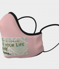Reusable Face Mask - God Uses Polyester - Microtwill with 2 Filters Teens Small Pink