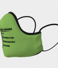 Reusable Face Mask - C.O.R.O.N.A Polyester - Microtwill with 2 Filters Teens Small Green