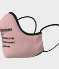 Reusable Face Mask - C.O.R.O.N.A Polyester - Microtwill with 2 Filters Teens Small Pink