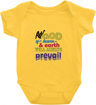 The God - Bodysuit Rabbit Skins RS 4400 Yellow Unisex Babies