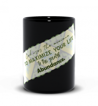 Glossy Ceramic Mug All Black 15-Oz God Uses 