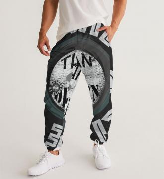 I'd Rather Drive Black Round Men's Track Pants White Size 3XL