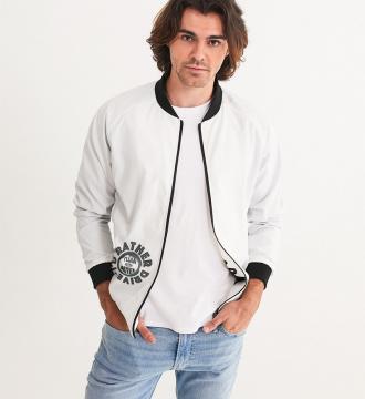 I'd rather Drive Long Sleeves Men's Bomber Jacket White Size 3XL