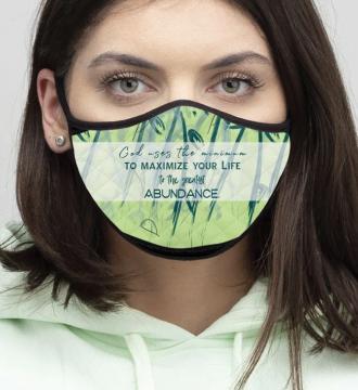 4-Piece God Uses - Quilted Classic Elastic Light Green Face Mask