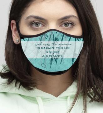 4-Piece God Uses - Quilted Classic Elastic Teal Face Mask