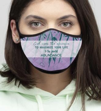 4-Piece God Uses - Quilted Classic Elastic Light Purple Face Mask