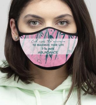 4-Piece God Uses - Quilted Classic Elastic Pink Face Mask