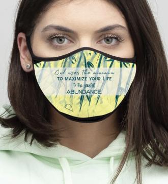 4-Piece God Uses - Quilted Classic Elastic Yellow Face Mask