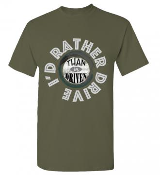 I'd Rather - T-shirt Gildan 5000 Military Green Unisex Adults