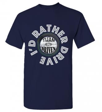 I'd Rather - T-shirt Gildan 5000 Navy Blue Unisex Adults