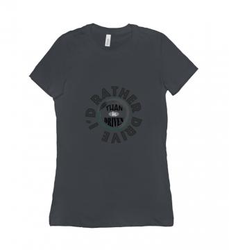 I'd Rather - T-shirt Bella + Canvas 6004 Asphalt Women's Adults