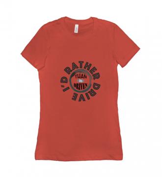 I'd Rather - T-shirt Bella + Canvas 6004 Coral Women's Adults