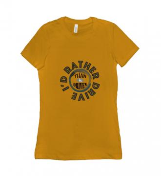 I'd Rather - T-shirt Bella + Canvas 6004 Gold Women's Adults