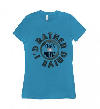 I'd Rather - T-shirt Bella + Canvas 6004 Turquoise Women's Adults