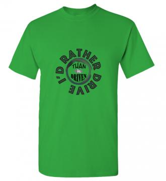 I'd Rather - T-shirt Gildan 5000 Irish Green Unisex Adults