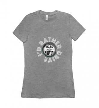 I'd Rather - T-shirt Bella + Canvas 6004 Deep Heather Women's Adults