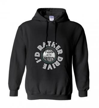 I'd Rather - Hoodie Gildan 18500 Black Unisex Teens